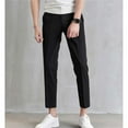 thumbnail image 2 of JAKANYQ Mens Pants Summer Slim Fit Small Foot Casual Business Cropped Suit Pants Trouser Comfy Breathable, 2 of 5