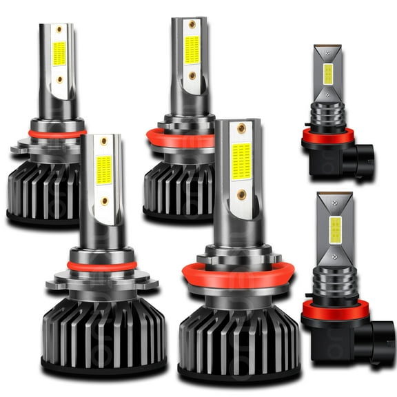 For Toyota Camry 2007-2014 LED Headlight Bulbs Kit High/Low Beam Fog Light Bulbs 6000K