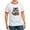 Red/White, variant on CafePress - Cute Humorous Watercolor Raccoon Blowing A Kiss T - 100% Cotton Ringed T-Shirt