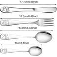 thumbnail image 2 of 4PCS Kids Cutlery Flatware, Stainless Steel Bear Children's Cutlery Set, 2 of 5