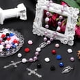thumbnail image 3 of Kit para hacer rosarios (696 piezas): Crucifijos vintage, dijes de Pascua, cruces, cuentas de rosa roja y rosa, perlas de imitación., 3 of 4