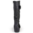 thumbnail image 4 of Journee Womens Paris Wide Calf Hidden Wedge Riding Boots, 4 of 10