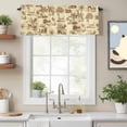 thumbnail image 2 of Forest Animal Valance Curtain for Windows Vintage Forest Elephant Giraffe Yellow Rod Pocket Curtain Valances Short Window Treatments Panels for Kitchen Bathroom Laundry Room Basement 54 x 18 Inch, 2 of 9