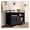 Black, variant on Cat Litter Box Enclosure with Double Doors & Scratch Board - Hidden Furniture Cabinet for Cats - Indoor Pet House with Storage - Industrial Style
