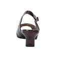 thumbnail image 4 of PEERAGE Celeste Women Extra Wide Width Open-Toe Slingback with Vertical Straps/Mini Bow Upper BROWN 9, 4 of 6