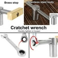 thumbnail image 6 of Evjurcn 2Pcs Bench Clamps 3/4inch Sturdy Woodworking Clamps Stainless Steel Workbench CNC Precision Machining Bench Clip with 2 Ratchet Wrench for Woodworking Carpenter, 6 of 11