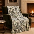 thumbnail image 6 of KGJQ Creative U.S. Money Blanket, Single-Sided Thickened Polyester Throw Blanket, Soft Warm Nap Blanket for Sofa Bed Couch, 6 of 7