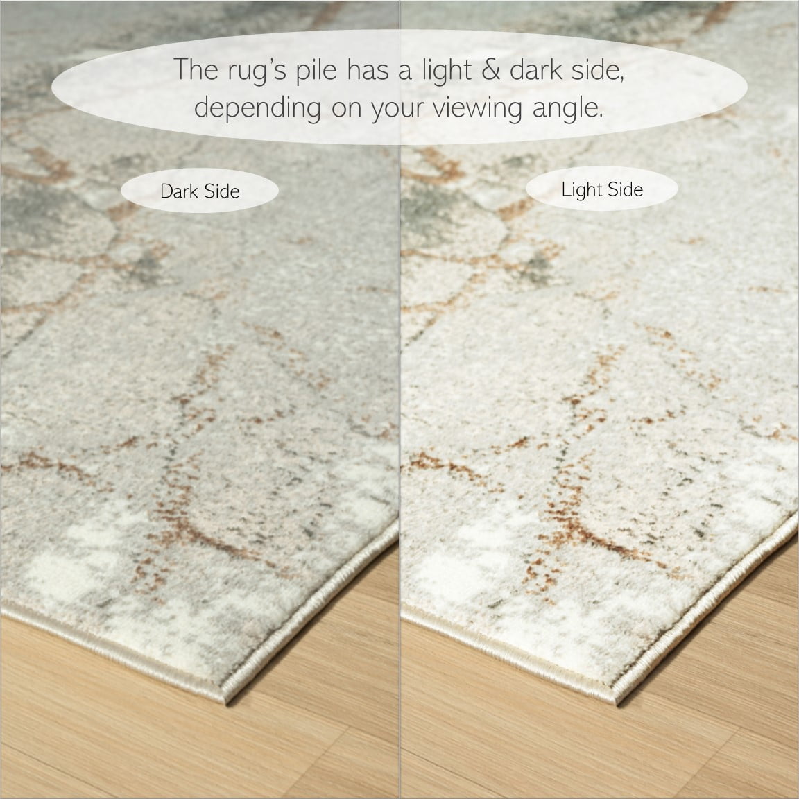 Ox Bay Bethany 2'6" x 8' Beige/Gray Abstract Durable Indoor Area Rug