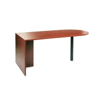 Alera Valencia Series D-Top Desk, 71" x 35.5" x 29.63", Medium Cherry