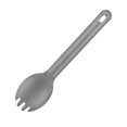 thumbnail image 1 of Lightweight WearResisting Titanium Spork Spoon Metal Cutlery Set for Outdoor Camping, 1 of 7