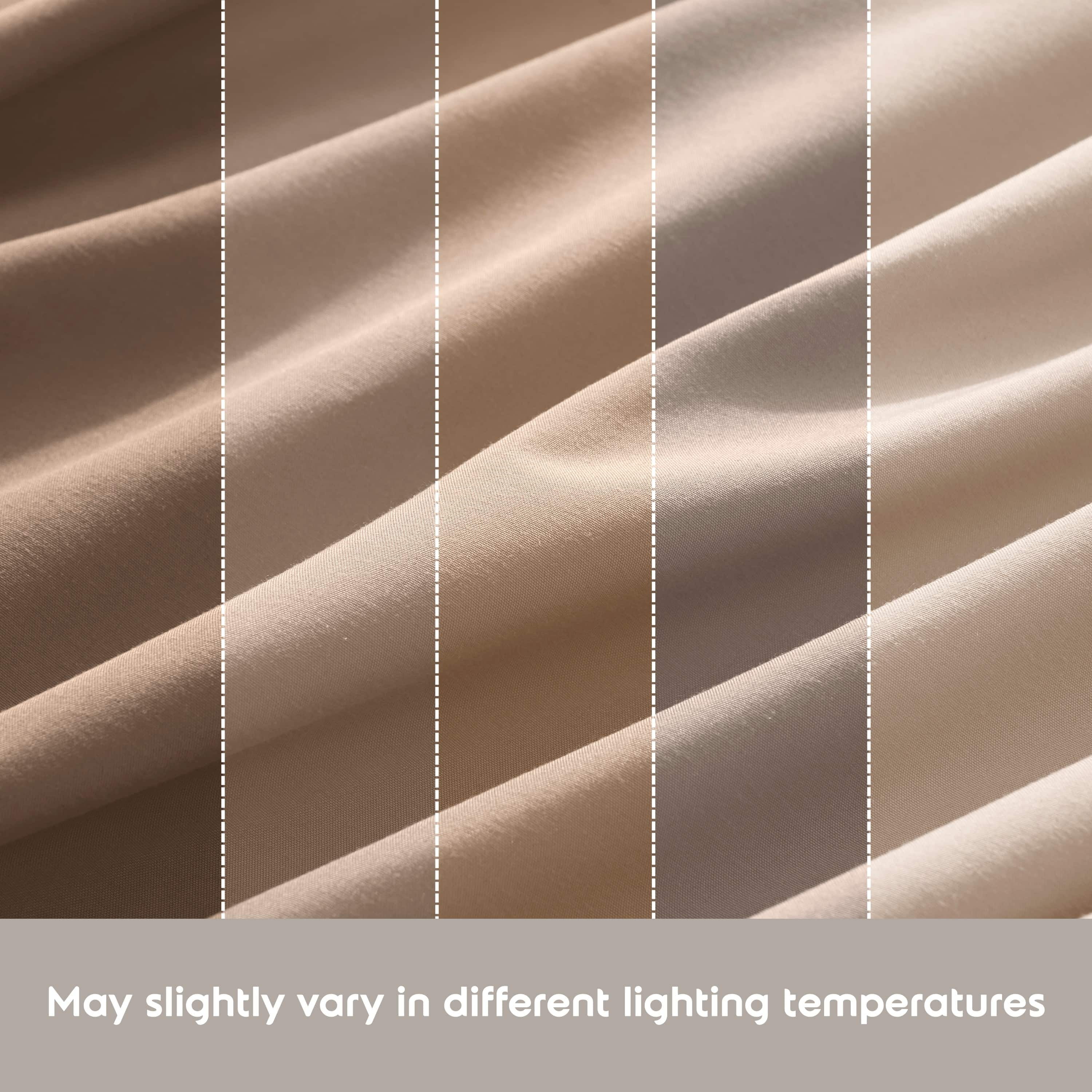 Lammaloe Twin Sheets Set, Hotel Style Deep Pocket 3 Piece Bed Sheets, Soft Microfiber Kids Bedding Set, Taupe Sand
