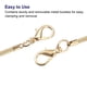 thumbnail image 4 of Correa de cadena plana de hierro Unique Bargains Monedero Reemplazo Accesorios 43' x 0.13' Oro, 4 of 5
