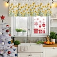thumbnail image 6 of 2 Pack Valances for Windows, Yellow Spring Floral Window Valances for Living Room/Bedroom/Bathroom, Pastoral Flowers Daisy Rustic Light Filtering Kitchen Curtain Valance Window Treatment 42"W x18" L, 6 of 9