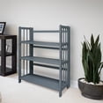 thumbnail image 5 of Casual Home 3-Shelf Folding Stackable Bookcase 27.5" Wide, Slate Gray, 5 of 12