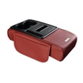 thumbnail image 3 of davian Car Armrest Pad Center Console Box Tissue Holder PU Leather Comfortable Sponge Padding Multifunctional Storage Organizer with Phone Slot Easy Installa red, 3 of 8