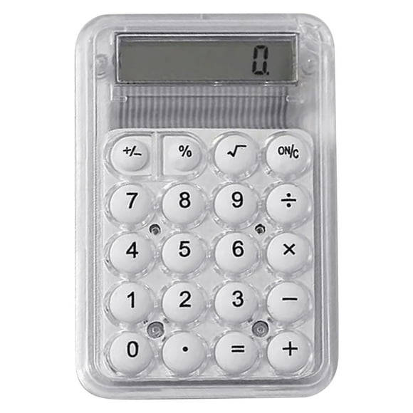 Craft and Stationery Mechanical Calculator with 8-Digit Large LCD Display and Mechanical Buttons for Use