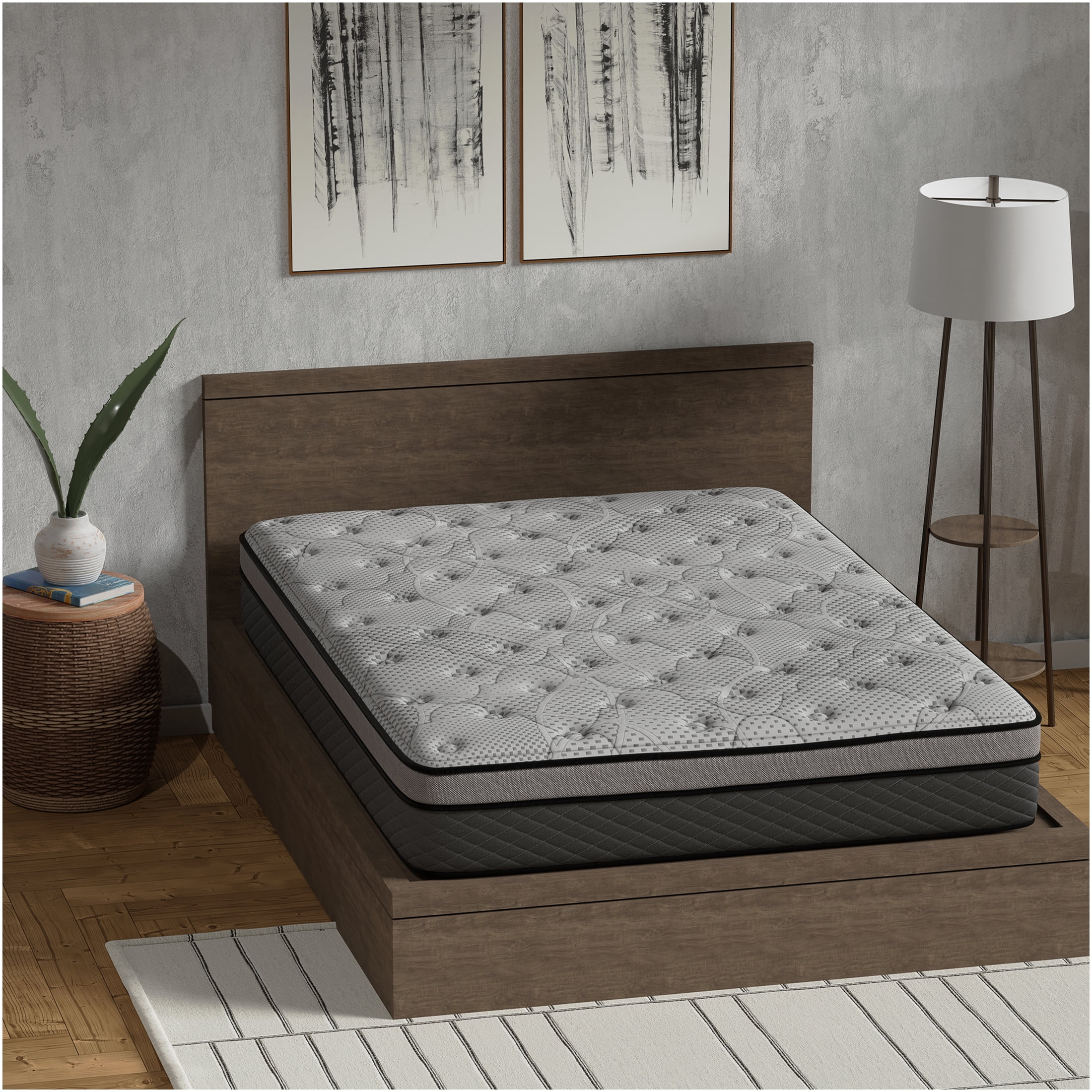 JERFIT 12 Inch King Size Mattress, Medium Firm Hybrid Mattress with Gel Infused Memory Foam Pocket Springs for Cooler Sleep, Motion Isolation, Edge Support