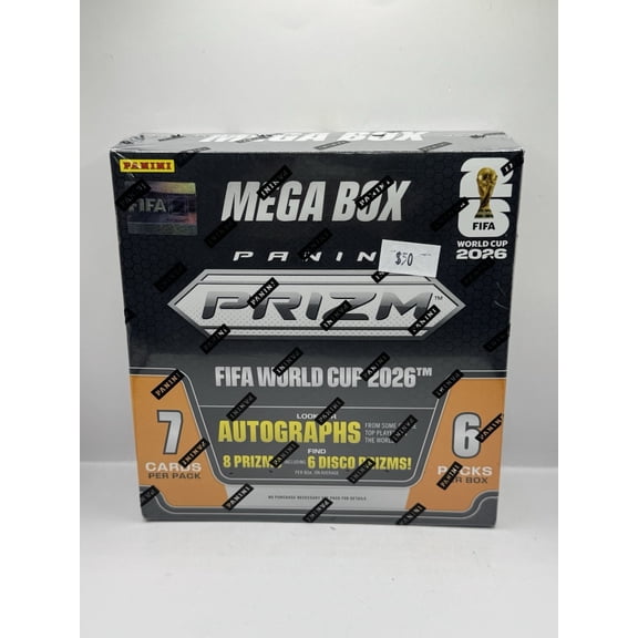 Collectible 2026 Panini Prizm FIFA World Cup Soccer Mega Box - Factory Sealed