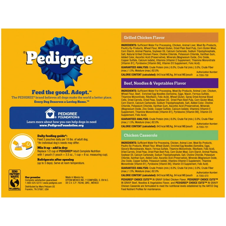 Pedigree Choice Cuts Gravy Variety Pack Dog Food, 18x3.5oz photo 2