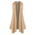 thumbnail image 4 of Women's Sleeveless Draped Open Front Cardigan Vest Asymmetric Hem Women Blouse Women Jacket Lightweight plus Size Jacket for Women, 4 of 5