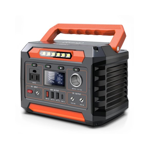 Helios Pro Portable Power Station – 300W Outdoor Solar Generator Lithium-ion Battery Pack 110V 288Wh Pure Sine Wave, Emergency Backup, Camping, Road Trip |