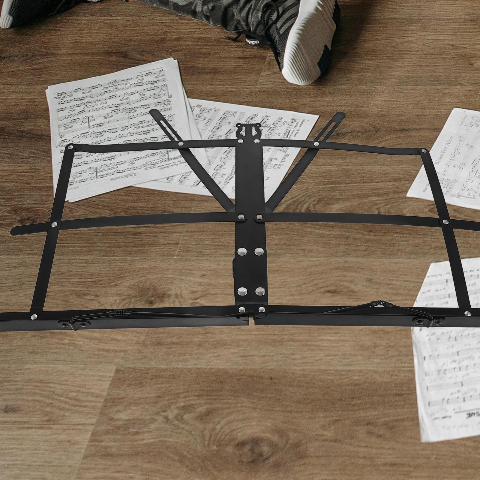 WHAMVOX Foldable Music Sheet Stand Sturdy Iron Document Holder for Kitchen Use .5 x 8.3 inches