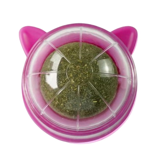 Catnip Ball Toys Redondo con tapa Cubierta de mesa Snacks Chew Cat Toy estilo E Yuyangstore bola de hierba gatera
