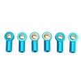 thumbnail image 1 of Lot de 6 rotules de biellette de direction M3 en alliage d'aluminium pour voiture télécommandée 1/10, bleu, 1 of 4