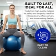 thumbnail image 3 of THERABAND Standard Exercise Ball, 30" Blue Stability Trainer for 6'2"–6'8" Users, Yoga & Pilates Ball, Balance & Core Trainer, For Athletes Fitness at Gym & Home, 3 of 7