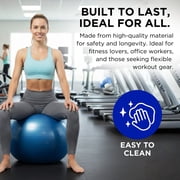 THERABAND Standard Exercise Ball, 30 Blue Stability Trainer for 62–68 Users, Yoga & Pilates Ball, Balance & Core Trainer, For Athletes Fitness at Gym & Home