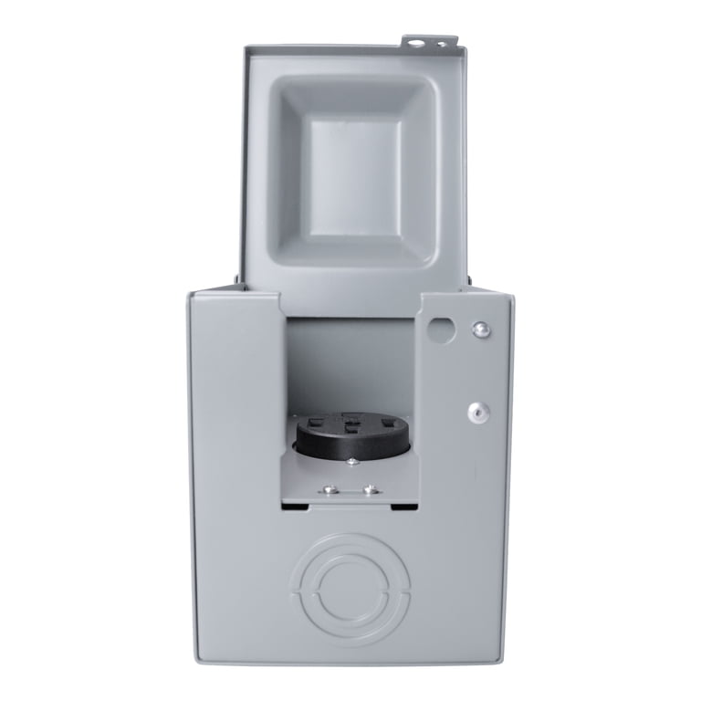 50 Amp RV Power Outlet Box - NEMA 14-50R Outdoor Receptacle With Lockable Weatherproof Enclosure