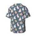 thumbnail image 7 of Kdxio Men's Hawaiian Shirt for Men Short Sleeve Shirt Cute Rabbit Summer Casual Holiday Beach Button Down T-Shirts, 7 of 7