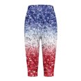 thumbnail image 4 of YDLCAFD Capris For Women Print Pants Bottom High Waist Drawstring Joggers, 4 of 5