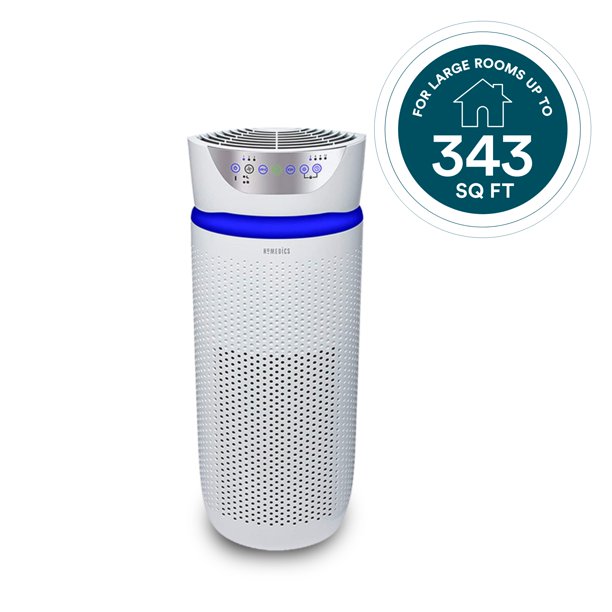 Homedics TotalClean Deluxe Tower Air Purifier , HEPA Air Purifier, UVC