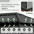thumbnail image 4 of Devoko 10' x 12' Hardtop Gazebo Outdoor Galvanized Steel Metal Double Roof Aluminum Frame Permanent Pergolas with Netting and Curtains for Patio Backyard Garden Lawns Parties, 4 of 7