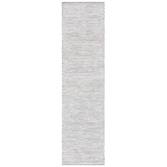 SAFAVIEH Montauk Carver Striped Cotton Runner Rug, Brown/Ivory, 2'3" x 9'