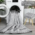thumbnail image 2 of Twister.CK 10' x 13' Area Rugs, Modern Geometric Low Pile Stain-Resistant Carpet Rug, for Living Room Home Office, Grey, 2 of 7