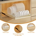 thumbnail image 4 of Huloretions Pull Out Expandable Drawer,Pull Out Cabinet Organizer, Slide Out Dish and Bowl Drying Rack Slide Out Cabinet Organizer Fixed with Adhesive Film, Pull Out Deep Extendable Sliding Shelf for, 4 of 6