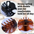 thumbnail image 2 of Extra Large Hair Claw Clips for Women Thick Long Curly Hair Nonslip Jumbo Strong Big Hold Jaws Clip Clamp Grip French Hair Styling Accessories 5.8 Inches long (Shiny Black & Shiny Brown), 2 of 5