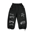 thumbnail image 4 of Byoo Star Printed Y2k Boys Cargo Pants Baggy Wide Leg High Rise Elastic Waist Lightweight Trousers Casual Sport Dance Pants, 4 of 9