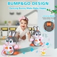 thumbnail image 3 of Yerloa Baby Musical Easter Bunny Toy Dancing Crawling Tummy Time Toys, Light Up Infant Toys 0-3-6 6-12 12-18 Months Birthday Easter Gifts for 1 Year Old Boy Girl Learning Baby Easter Basket Stuffers, 3 of 8