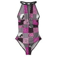 thumbnail image 3 of Hello Kitty Women's One Piece Swimsuit High Neck Tummy Control Swimwear Bathing Suit, 3 of 7