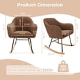 thumbnail image 2 of Yeshouse Mecedora para bebé, tapizada en terciopelo, ergonómica, estructura metal-madera, capacidad 160 kg, 2 of 7