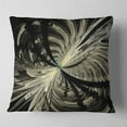 thumbnail image 2 of Designart 16" x 16" Contemporary and Modern Black Fractal and Flower Polyester Throw Pillow, 2 of 5