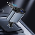 thumbnail image 1 of Cargador para Auto Lostrain Negro Carga Rápida 120W con Cables Retráctiles y Puertos USB para Androi, 1 of 7
