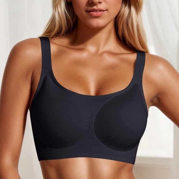 Comfortable Wireless Supportive Bra With Wide Straps And Full Coverage For Women For Everyday Wear And Large Cup Sizes