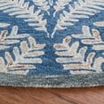 thumbnail image 3 of SAFAVIEH Capri Proinsias Leaves Wool Area Rug, Grey/Ivory, 5' x 5' Round, 3 of 11