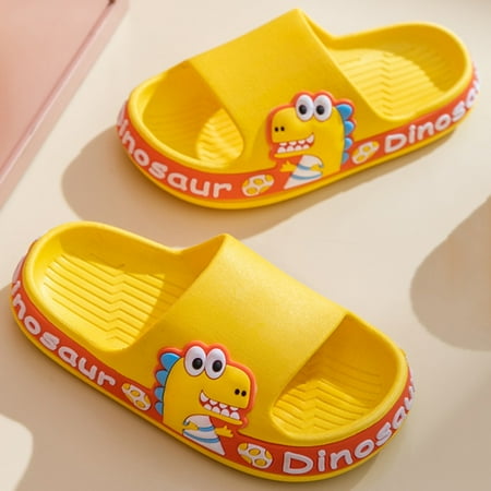 

RUICUW New Dinosaur Children Slippers Cute Cartoon Beach Slippers For Kids Non Slip Boys Girls Summer Shoes 7-8 Years