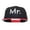 Red Black, variant on Mr Embroidered Mesh Snapback Cap - Black Charcoal OSFM