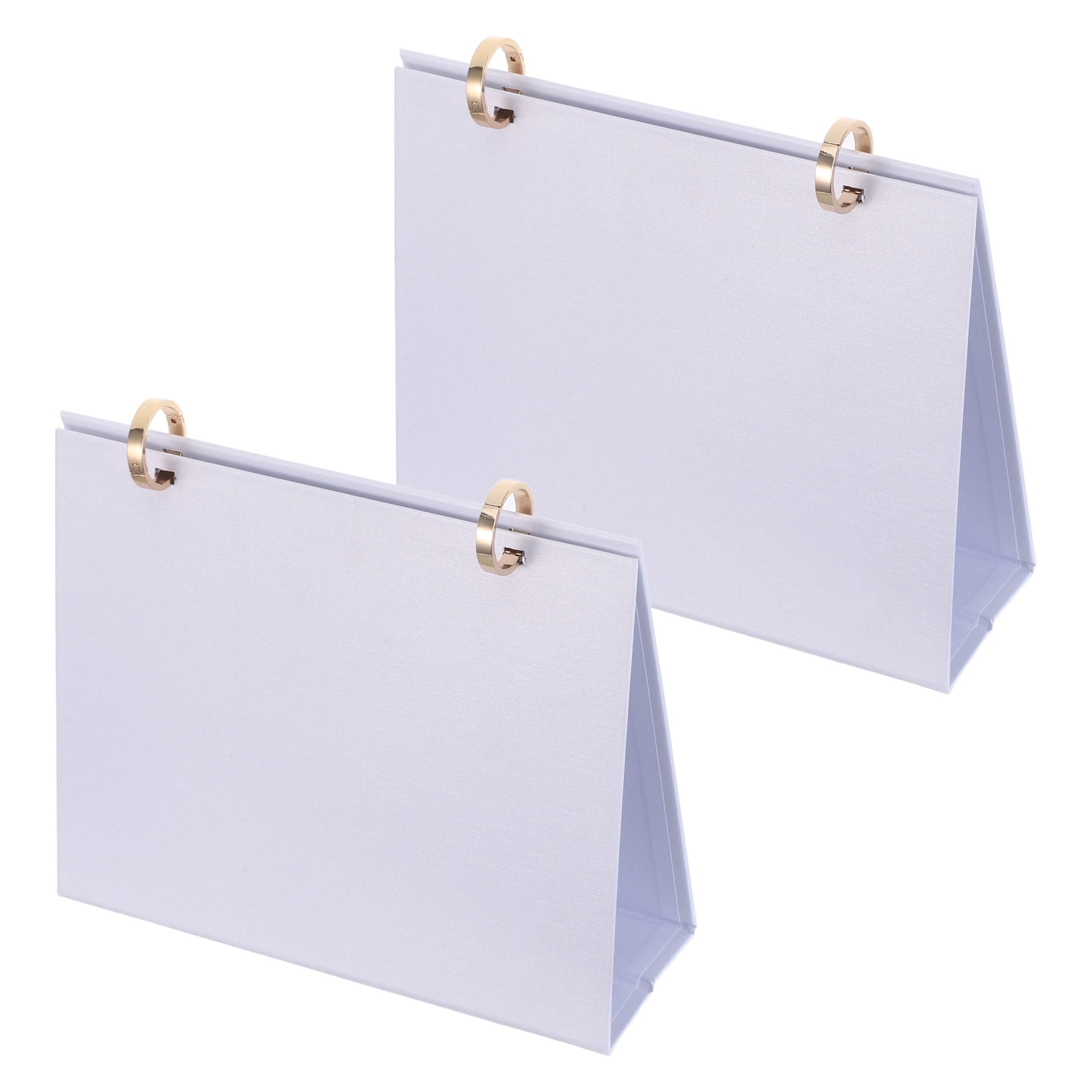 HAMPPLIES 2-Piece White Desk Organizer Calendar Base for Home Office Monthly Planner Stand Desktop Storage Display